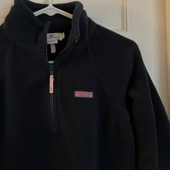 Vineyard Vines fleece navy half zip pullover - Picture 2 of 3